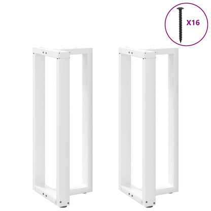 Bar Table Legs T-Shaped 2 pcs White 40x35x(100-101) cm Steel