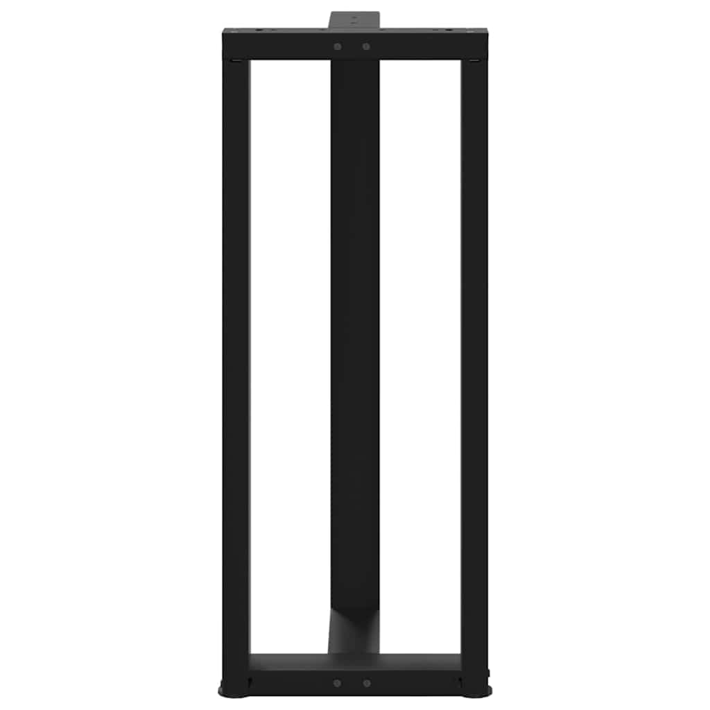 Bar Table Legs T-Shaped 2 pcs Black 50x35x(100-101) cm Steel