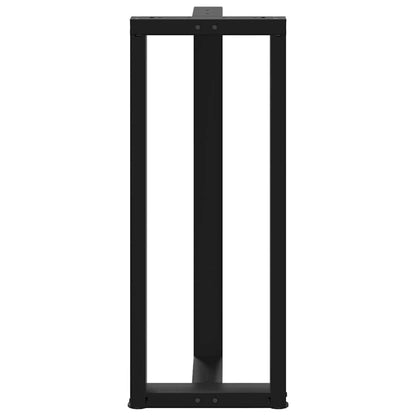 Bar Table Legs T-Shaped 2 pcs Black 50x35x(100-101) cm Steel