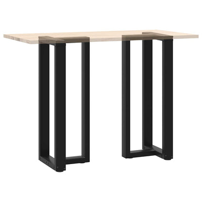 Bar Table Legs T-Shaped 2 pcs Black 50x35x(100-101) cm Steel