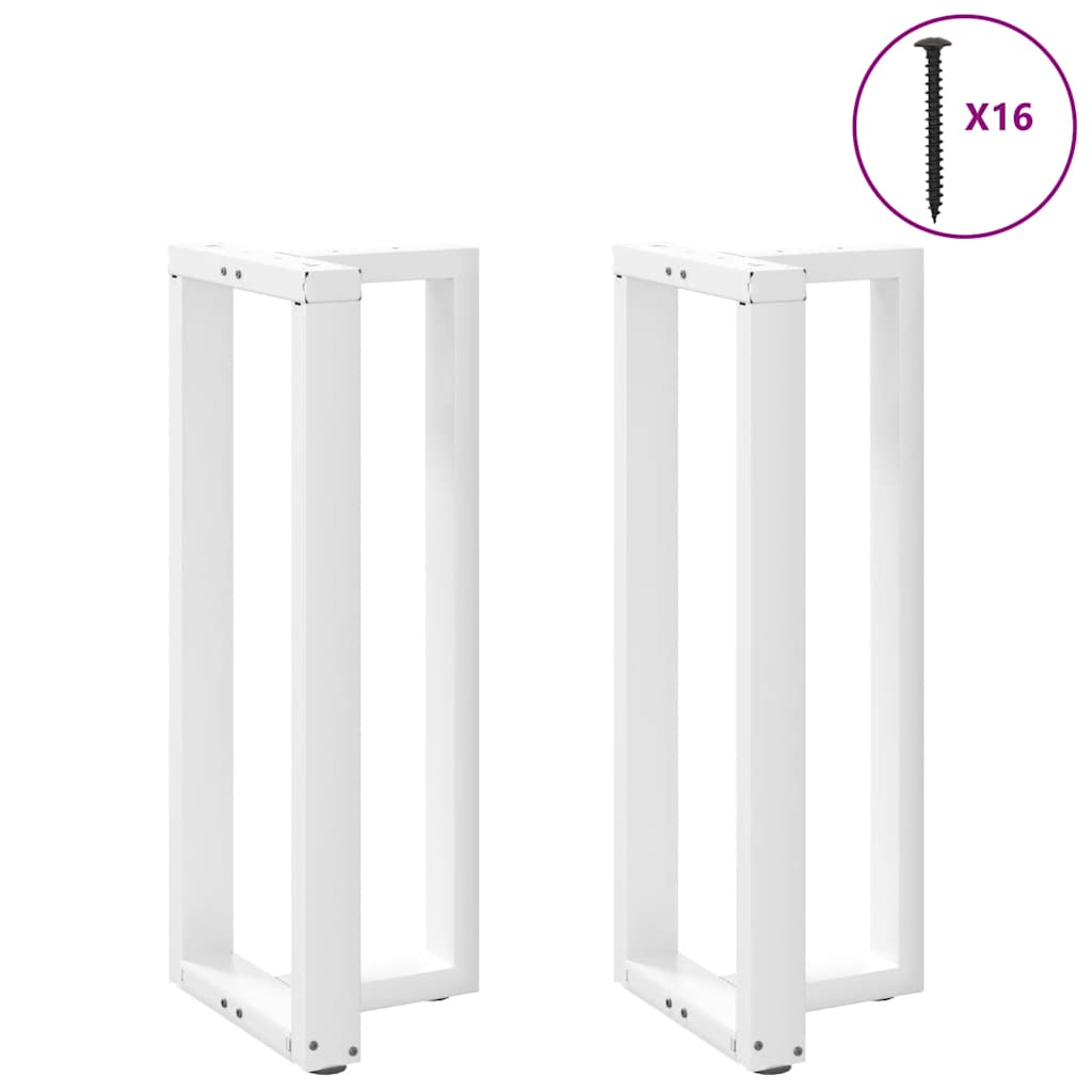 Bar Table Legs T-Shaped 2 pcs White 50x35x(100-101) cm Steel