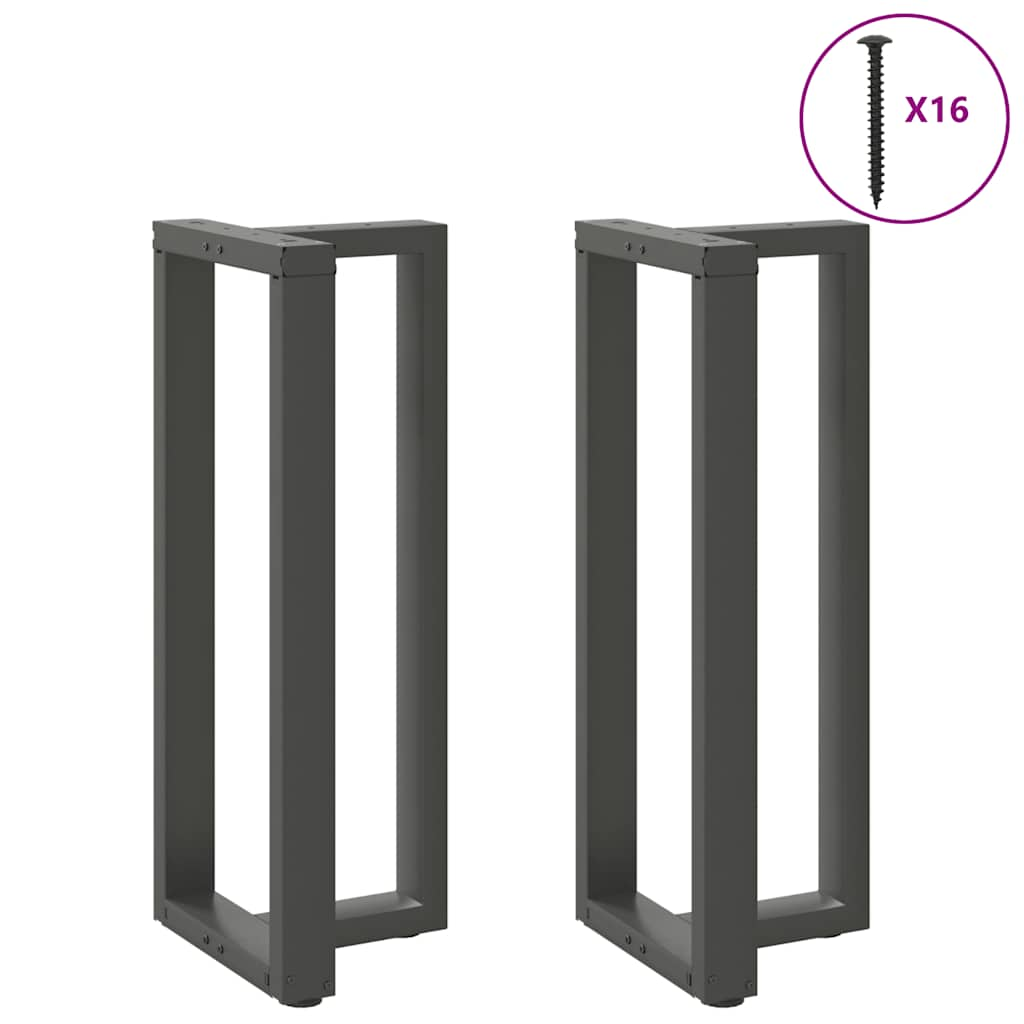 Bar Table Legs T-Shaped 2 pcs Anthracite 50x35x(100-101) cm Steel