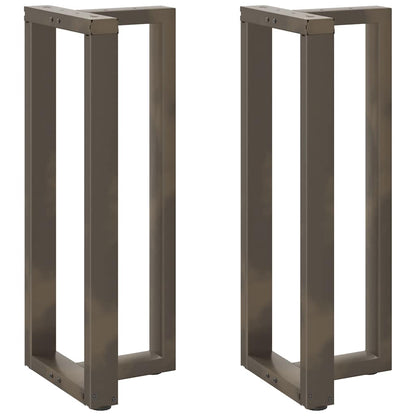 Bar Table Legs T-Shaped 2 pcs Black 50x35x(100-101) cm Steel
