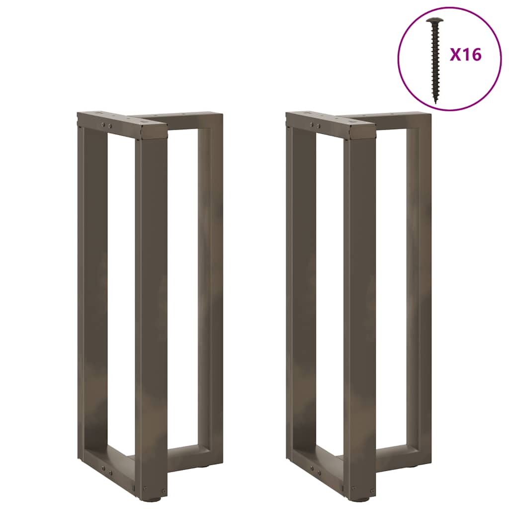 Bar Table Legs T-Shaped 2 pcs Black 50x35x(100-101) cm Steel