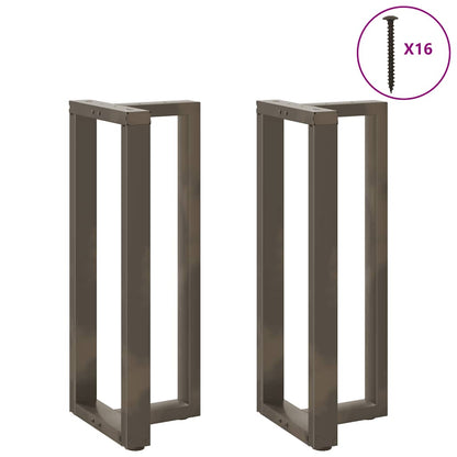 Bar Table Legs T-Shaped 2 pcs Black 50x35x(100-101) cm Steel