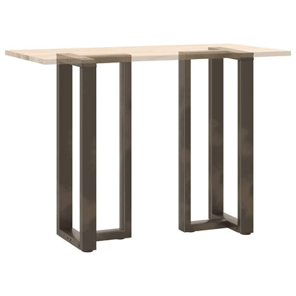 Bar Table Legs T-Shaped 2 pcs Black 50x35x(100-101) cm Steel