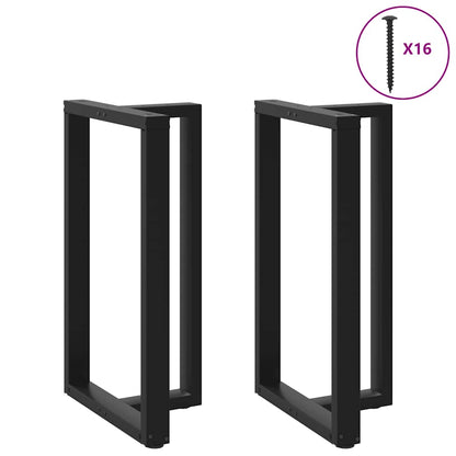 Bar Table Legs T-Shaped 2 pcs Black 60x35x(100-101) cm Steel