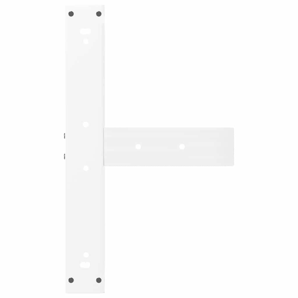 Bar Table Legs T-Shaped 2 pcs White 60x35x(100-101) cm Steel