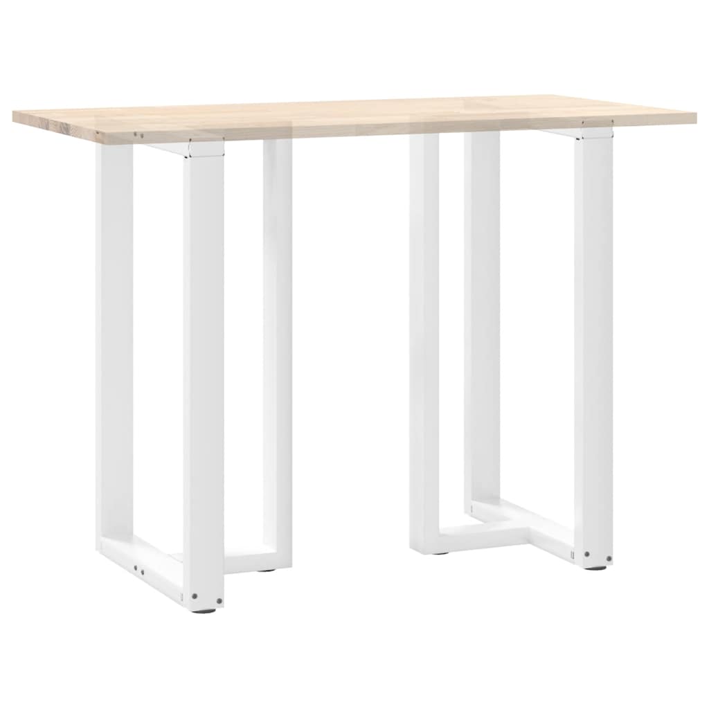 Bar Table Legs T-Shaped 2 pcs White 60x35x(100-101) cm Steel