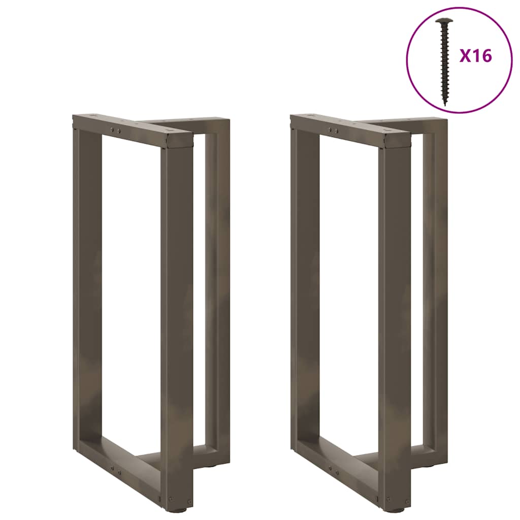 Bar Table Legs T-Shaped 2 pcs Black 60x35x(100-101) cm Steel