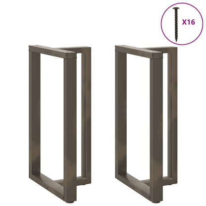 Bar Table Legs T-Shaped 2 pcs Black 60x35x(100-101) cm Steel