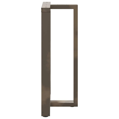 Bar Table Legs T-Shaped 2 pcs Black 60x35x(100-101) cm Steel