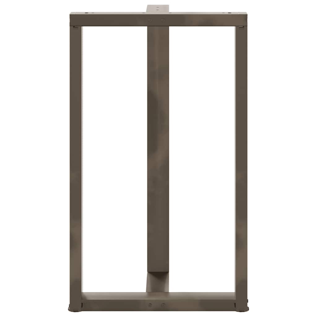 Bar Table Legs T-Shaped 2 pcs Black 60x35x(100-101) cm Steel