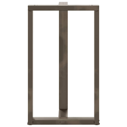Bar Table Legs T-Shaped 2 pcs Black 60x35x(100-101) cm Steel