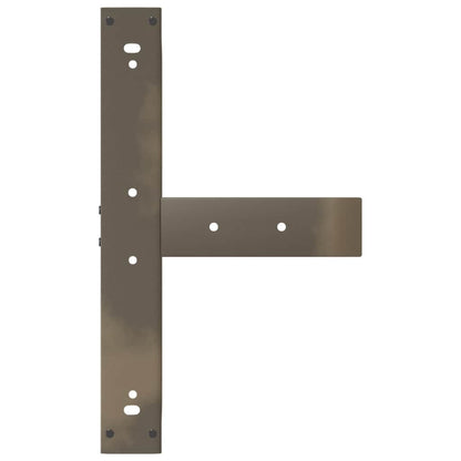 Bar Table Legs T-Shaped 2 pcs Black 60x35x(100-101) cm Steel