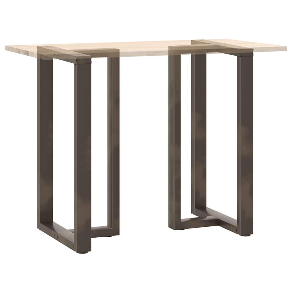 Bar Table Legs T-Shaped 2 pcs Black 60x35x(100-101) cm Steel