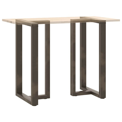 Bar Table Legs T-Shaped 2 pcs Black 60x35x(100-101) cm Steel