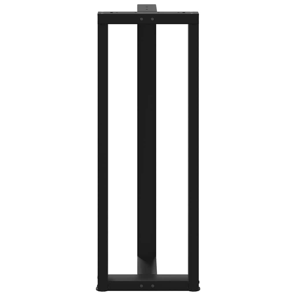 Bar Table Legs T-Shaped 2 pcs Black 40x35x(110-111) cm Steel