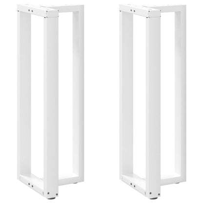 Bar Table Legs T-Shaped 2 pcs White 40x35x(110-111) cm Steel