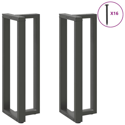 Bar Table Legs T-Shaped 2 pcs Anthracite 40x35x(110-111) cm Steel