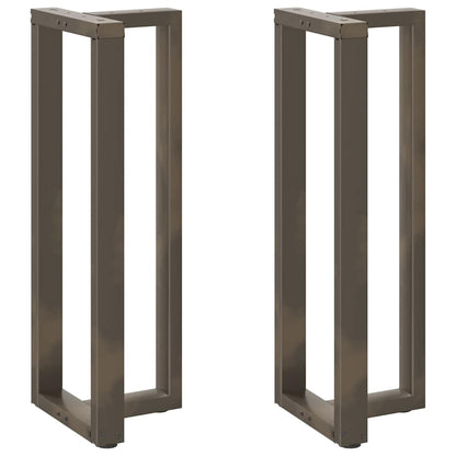 Bar Table Legs T-Shaped 2 pcs Black 40x35x(110-111) cm Steel