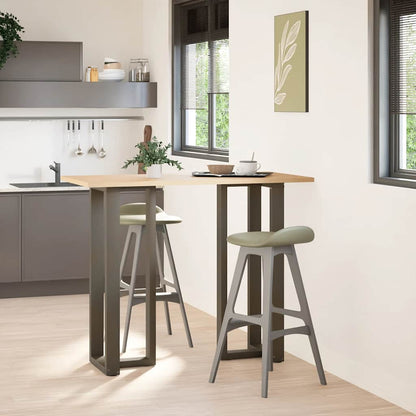 Bar Table Legs T-Shaped 2 pcs Black 40x35x(110-111) cm Steel