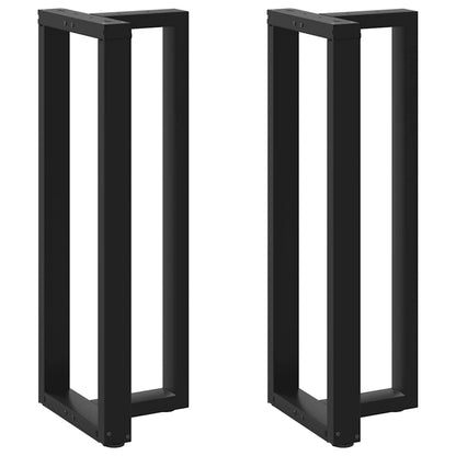 Bar Table Legs T-Shaped 2 pcs Black 50x35x(110-111) cm Steel