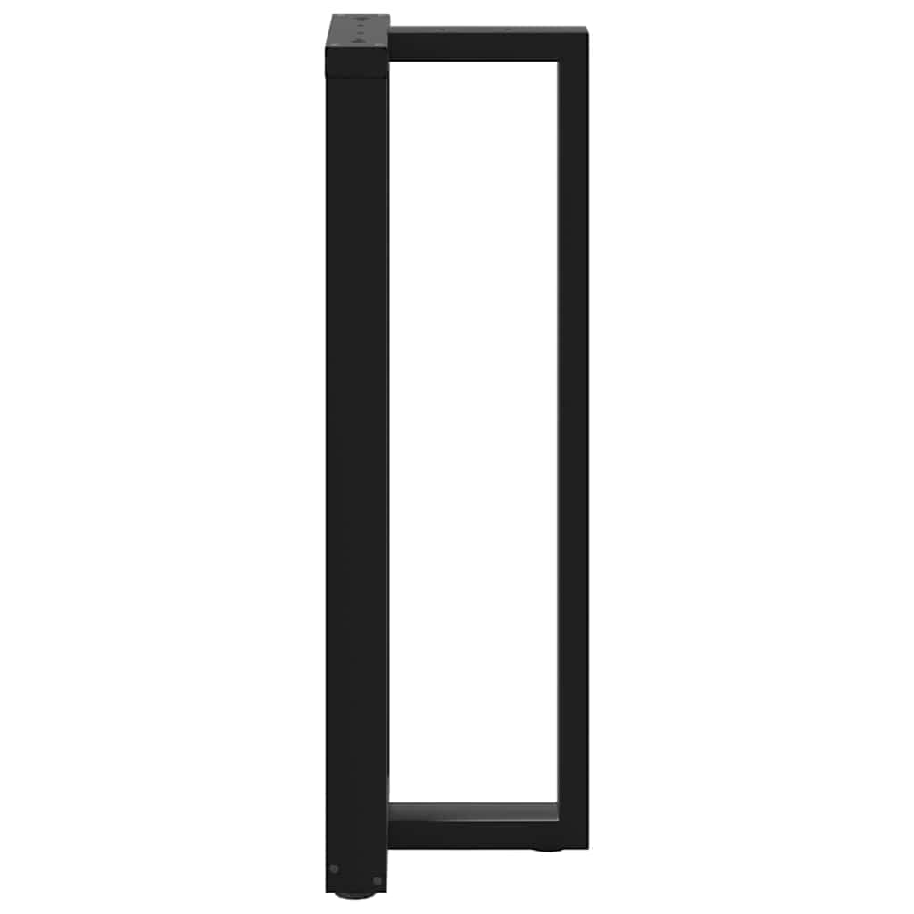 Bar Table Legs T-Shaped 2 pcs Black 50x35x(110-111) cm Steel