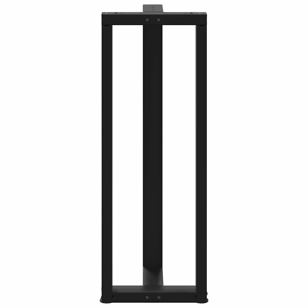 Bar Table Legs T-Shaped 2 pcs Black 50x35x(110-111) cm Steel