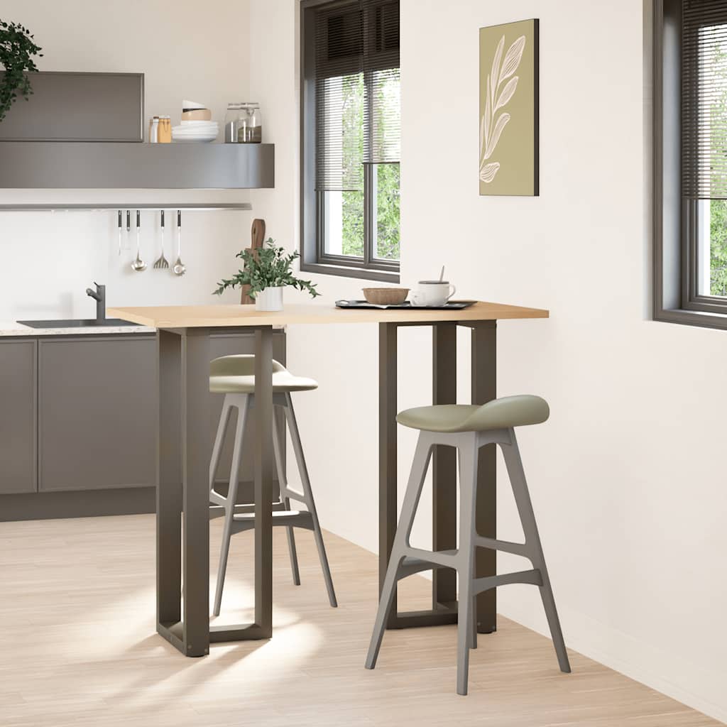 Bar Table Legs T-Shaped 2 pcs Black 50x35x(110-111) cm Steel