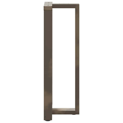 Bar Table Legs T-Shaped 2 pcs Black 50x35x(110-111) cm Steel