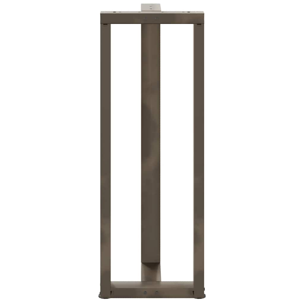 Bar Table Legs T-Shaped 2 pcs Black 50x35x(110-111) cm Steel