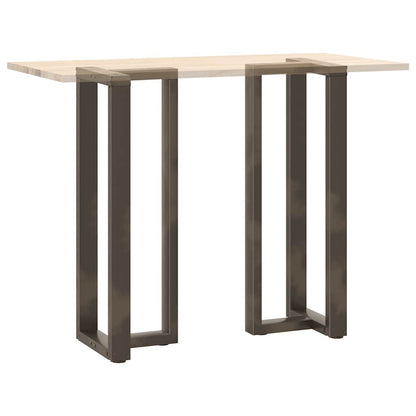 Bar Table Legs T-Shaped 2 pcs Black 50x35x(110-111) cm Steel