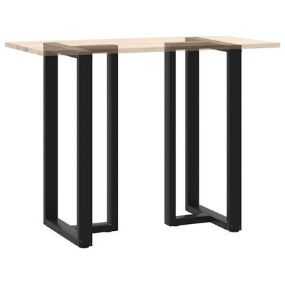 Bar Table Legs T-Shaped 2 pcs Black 60x35x(110-111) cm Steel