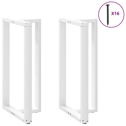 Bar Table Legs T-Shaped 2 pcs White 60x35x(110-111) cm Steel