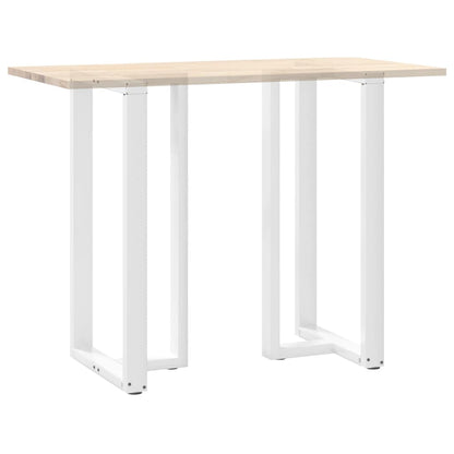 Bar Table Legs T-Shaped 2 pcs White 60x35x(110-111) cm Steel