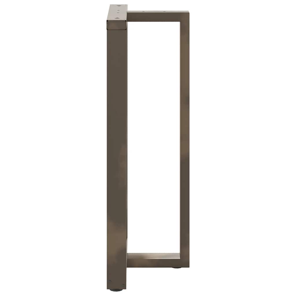 Bar Table Legs T-Shaped 2 pcs Black 60x35x(110-111) cm Steel