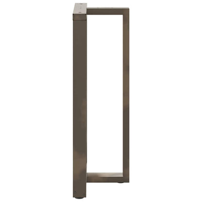 Bar Table Legs T-Shaped 2 pcs Black 60x35x(110-111) cm Steel