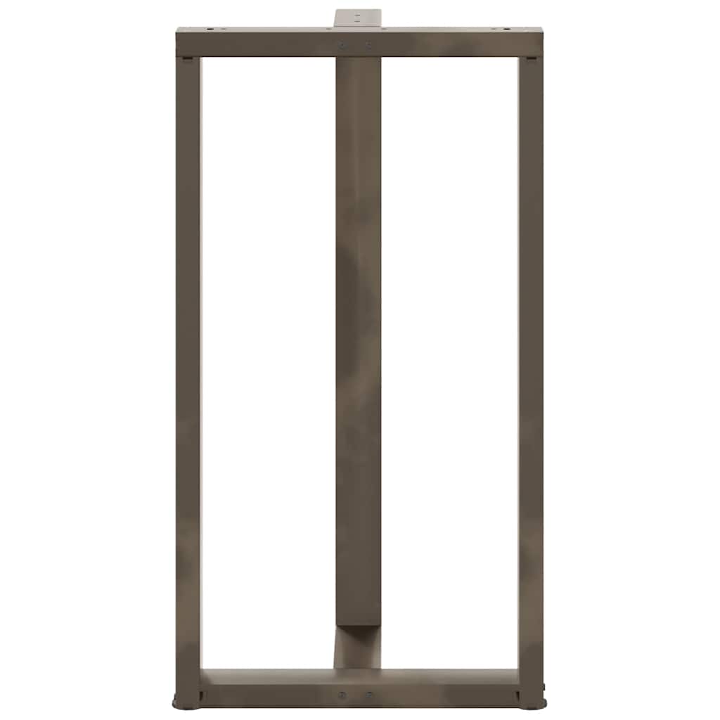 Bar Table Legs T-Shaped 2 pcs Black 60x35x(110-111) cm Steel
