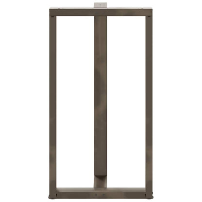 Bar Table Legs T-Shaped 2 pcs Black 60x35x(110-111) cm Steel
