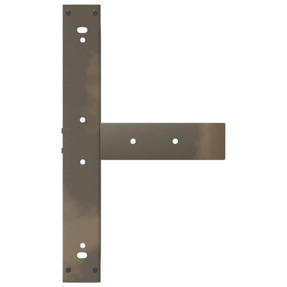 Bar Table Legs T-Shaped 2 pcs Black 60x35x(110-111) cm Steel