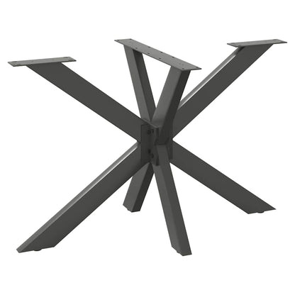 Dining Table Leg Spider Shape Anthracite 120x68x(72-73) cm Steel