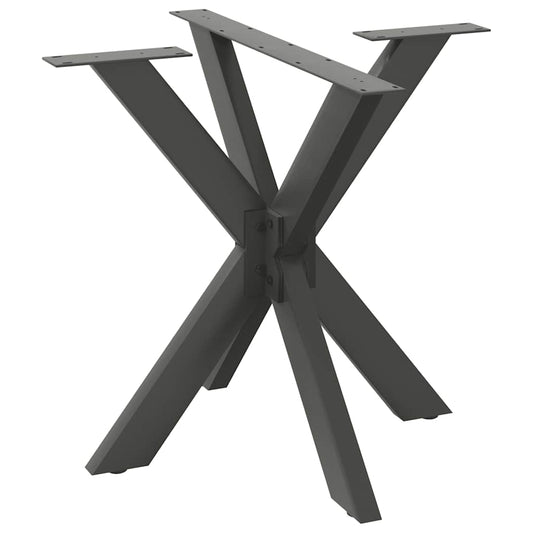 Dining Table Leg Spider Shape Anthracite 85x85x(72-73) cm Steel