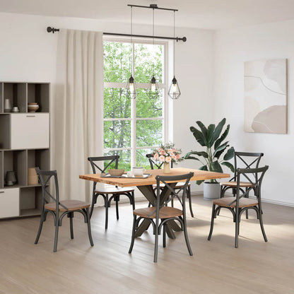 Dining Table Leg Spider Shape Black 85x85x(72-73) cm Steel