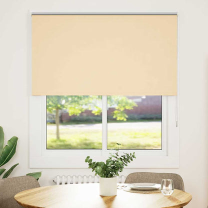 Roller Blind Blackout Beige 120x130 cm Fabric Width 116.6 cm Polyester