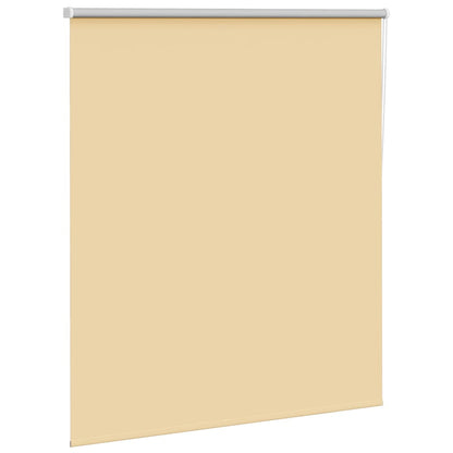 Roller Blind Blackout Beige 140x130 cm Fabric Width 136.6 cm Polyester