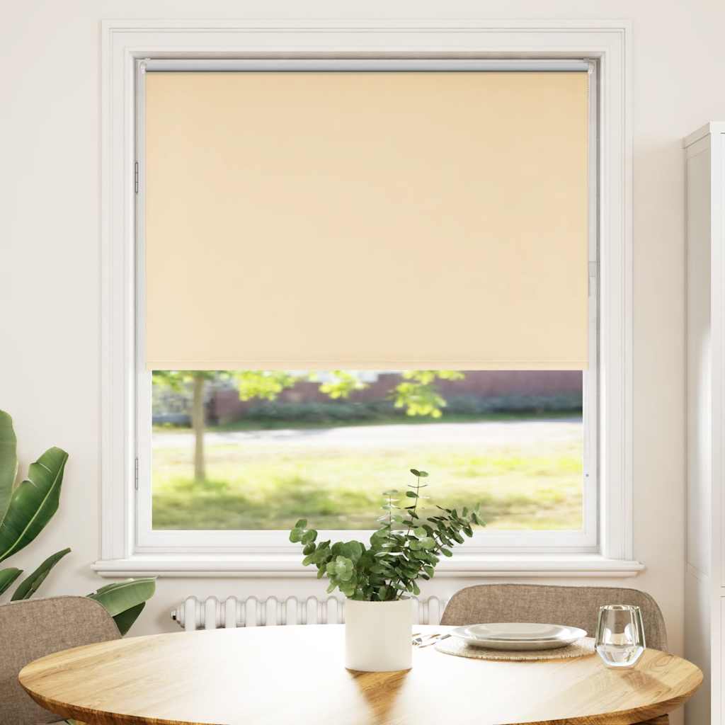 Roller Blind Blackout Beige 105x150 cm Fabric Width 100.7 cm Polyester