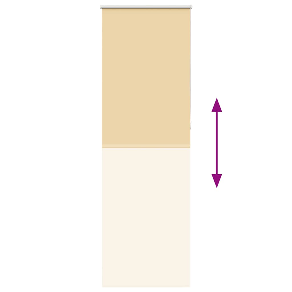 Roller Blind Blackout Beige 85x210 cm Fabric Width 80.7 cm Polyester