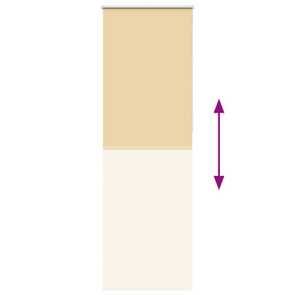 Roller Blind Blackout Beige 85x210 cm Fabric Width 80.7 cm Polyester