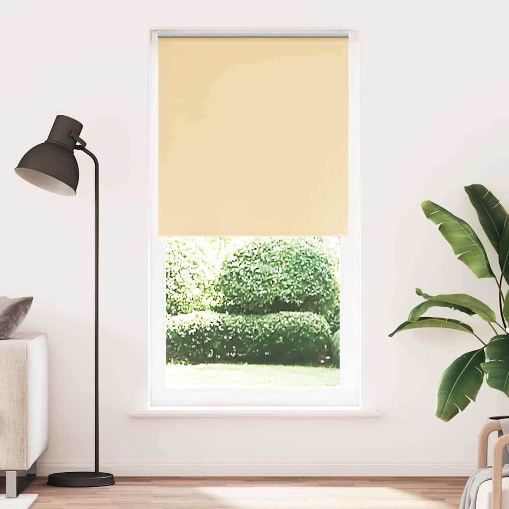 Roller Blind Blackout Beige 115x210 cm Fabric Width 110.7 cm Polyester